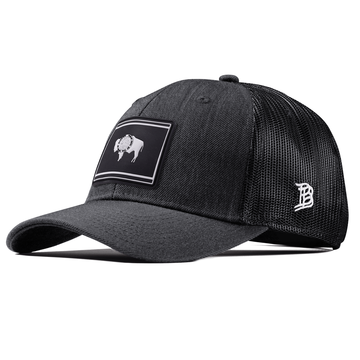 Wyoming Vintage Curved Trucker  Charcoal