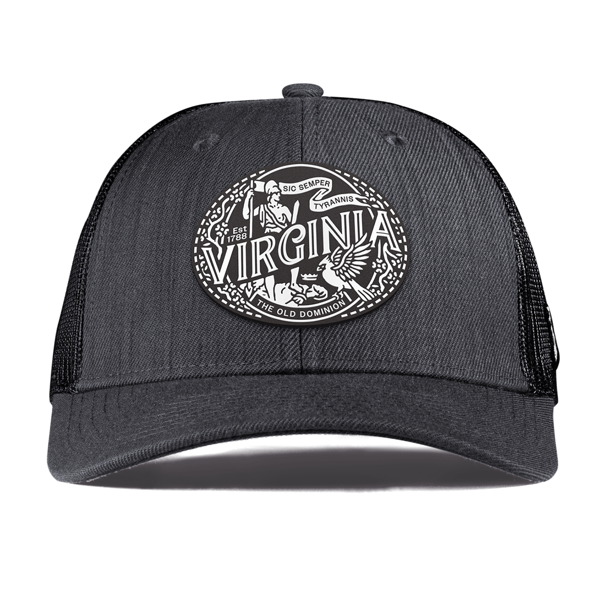 Virginia Traveler Curved Trucker Charcoal