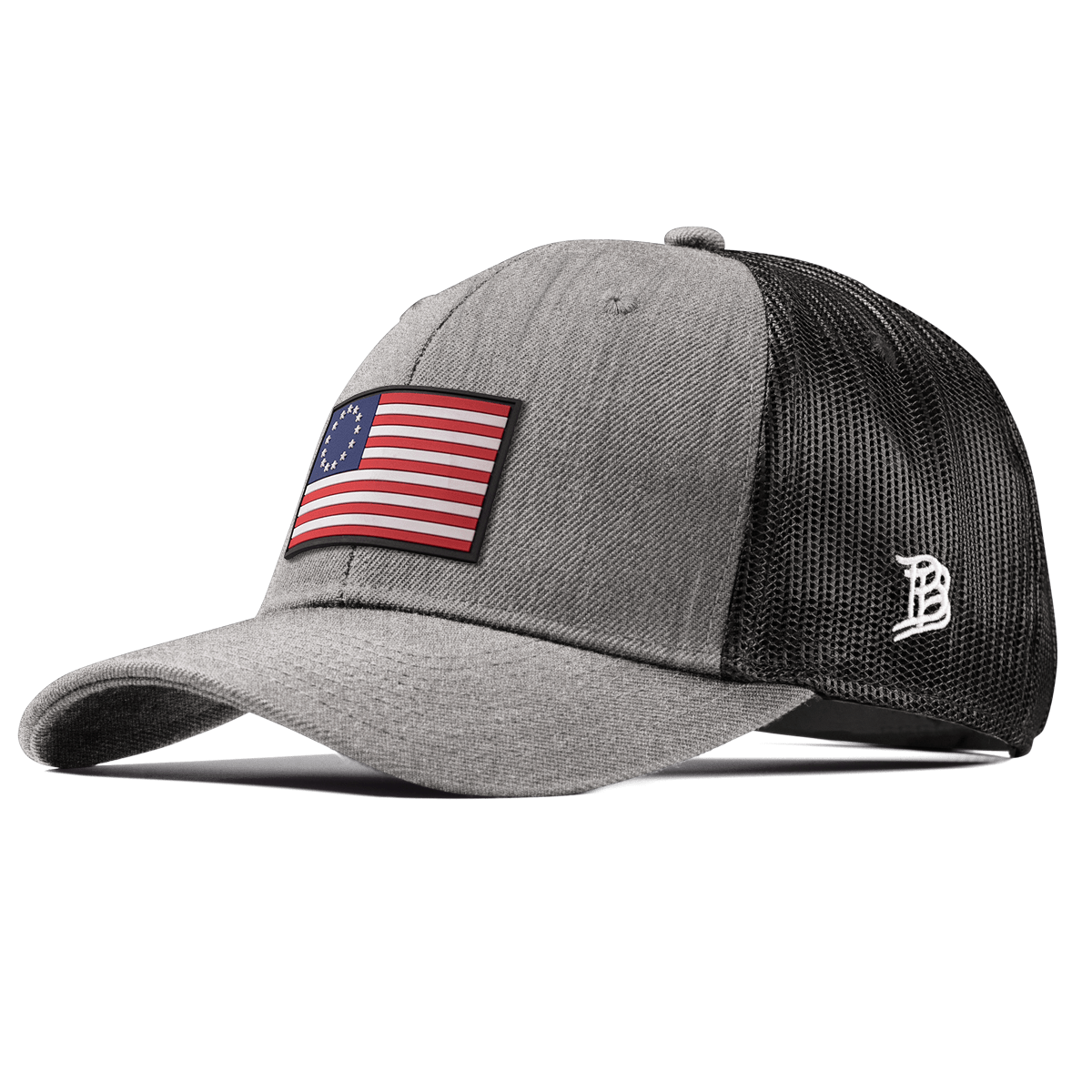 1776 PVC Curved Trucker Heather Gray