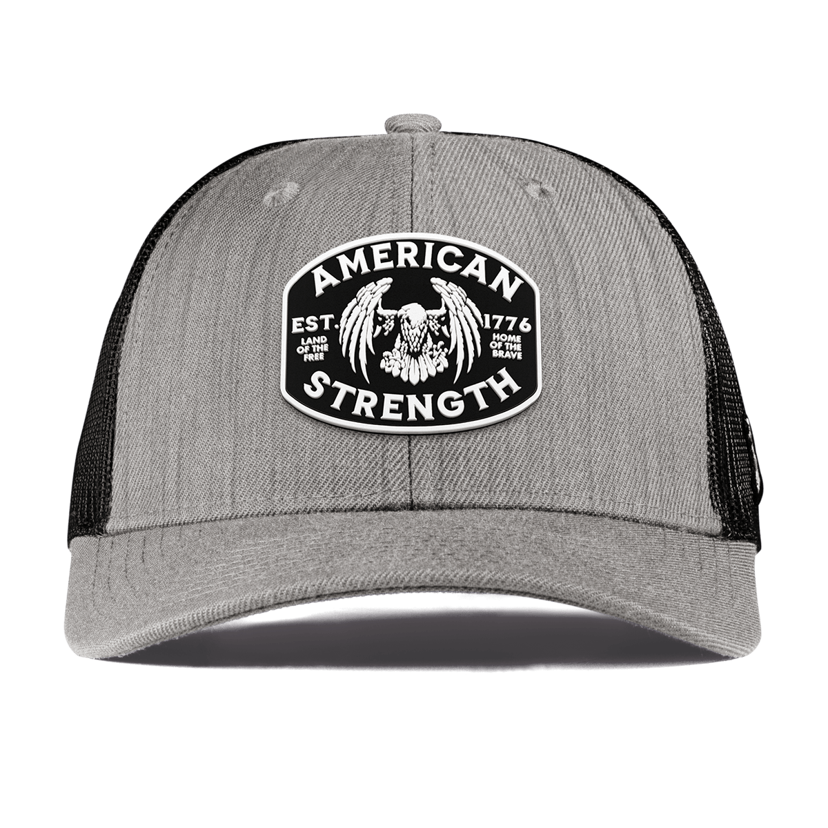 American Strength Curved Trucker Heather Gray