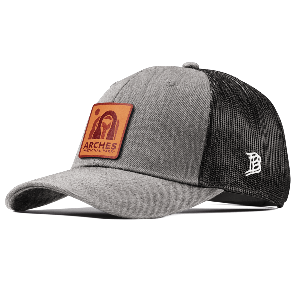 Arches National Park Curved Trucker Heather Gray