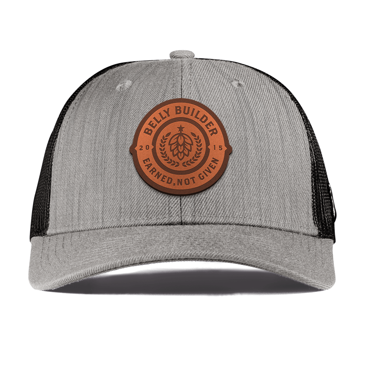 Belly Builder Curved Trucker Heather Gray