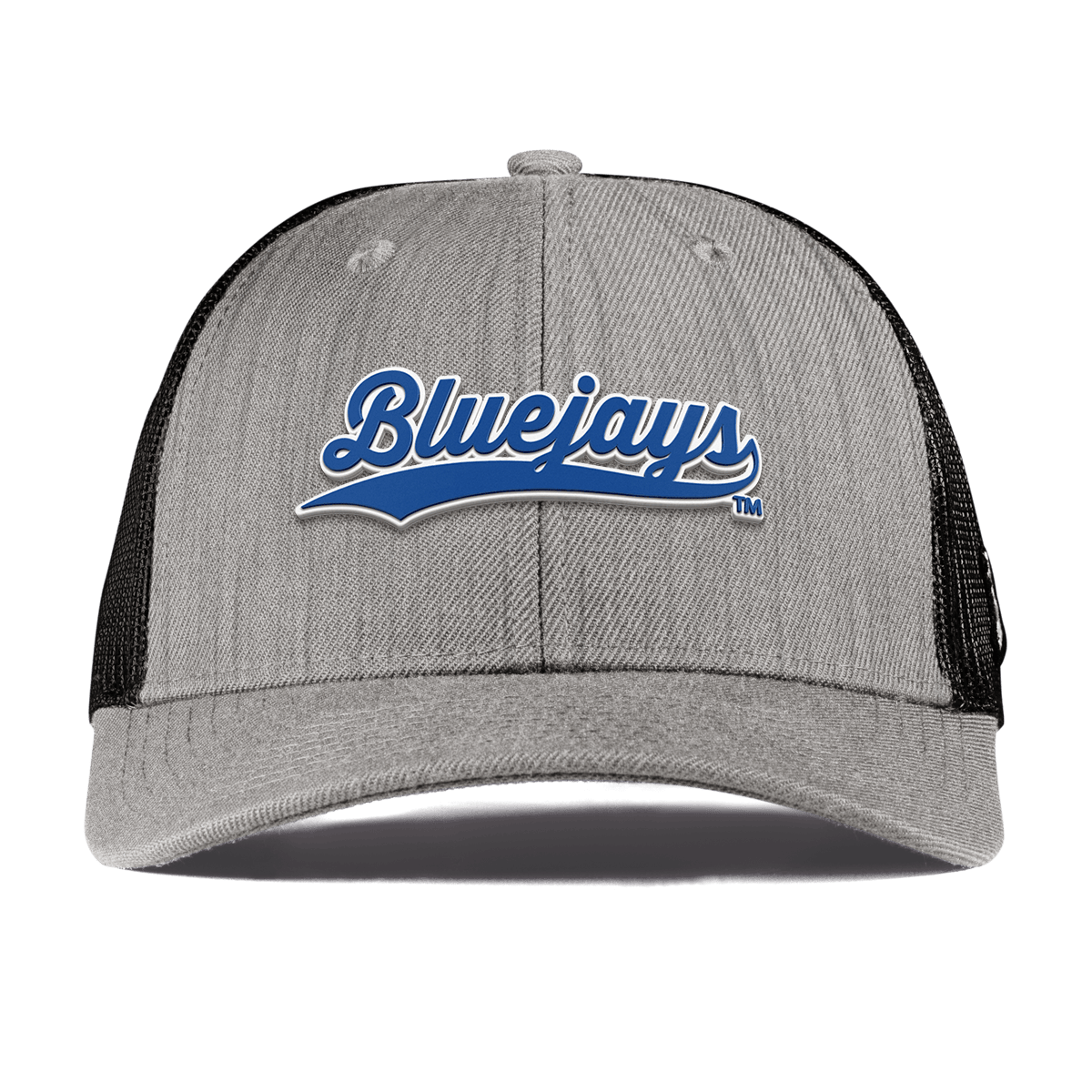 Creighton University "Bluejays Script" Curved Trucker Heather Gray