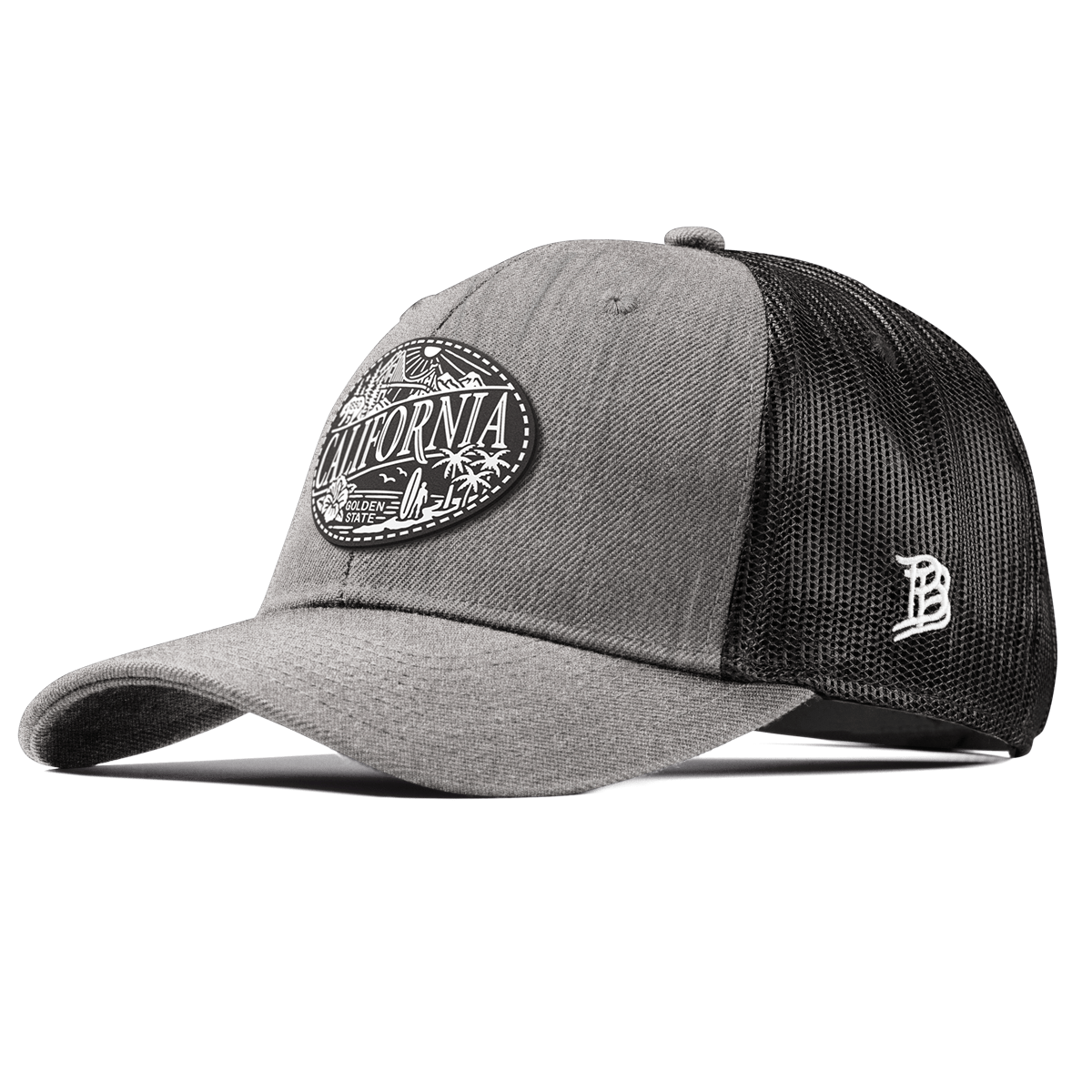 California Traveler Curved Trucker Heather Gray