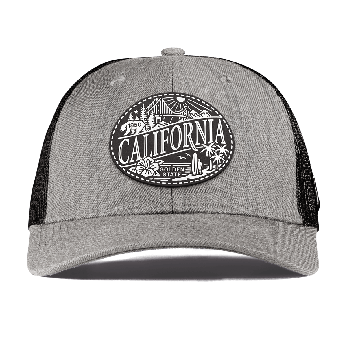California Traveler Curved Trucker Heather Gray