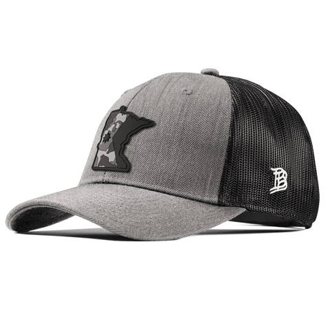 Minnesota Camo Curved Trucker Heather Gray   