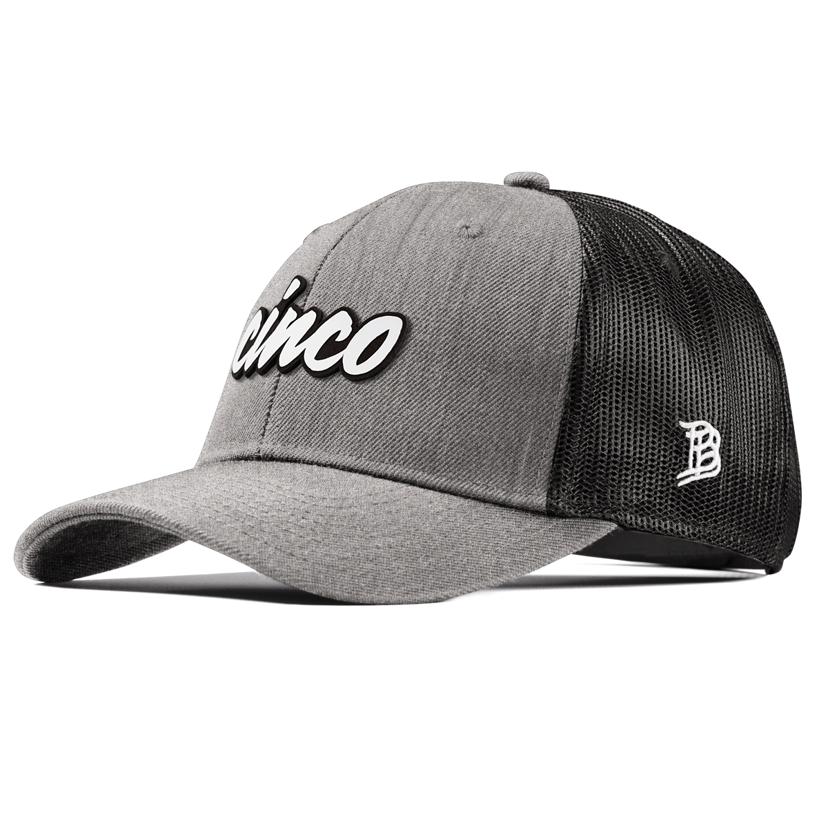 Cinco Script Curved Trucker Heather Gray