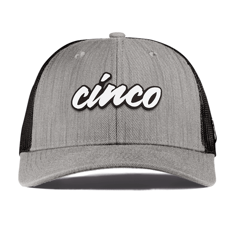 Cinco Script Curved Trucker Heather Gray