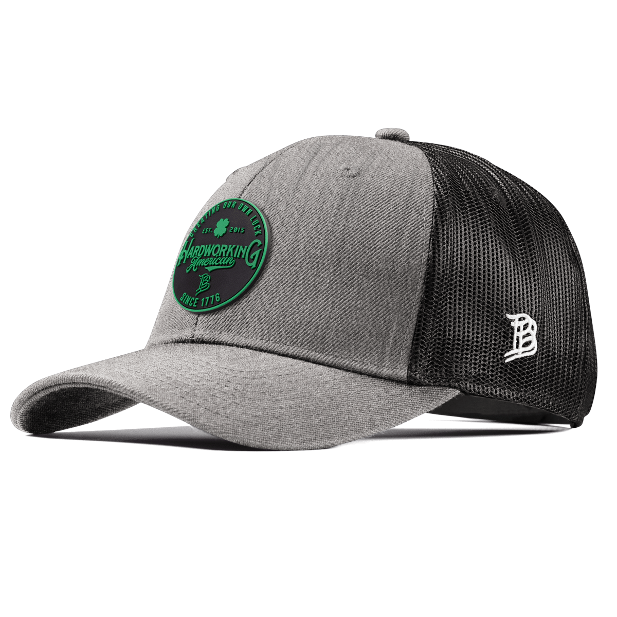 Create Your Luck Curved Trucker Heather Gray