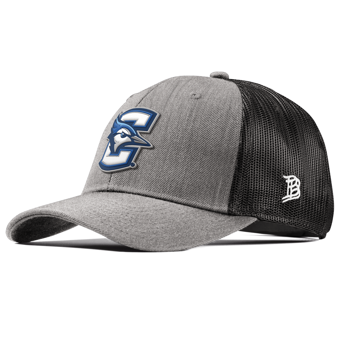 Creighton University "Creighton Block" Curved Trucker Heather Gray