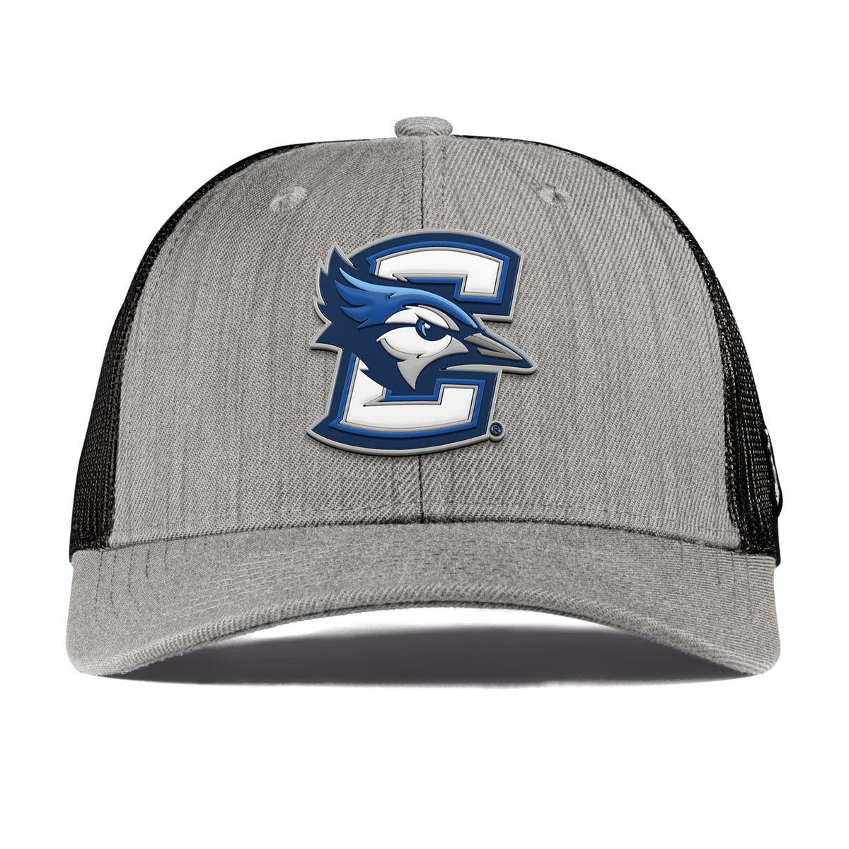 Creighton University "Creighton Block" Curved Trucker Heather Gray