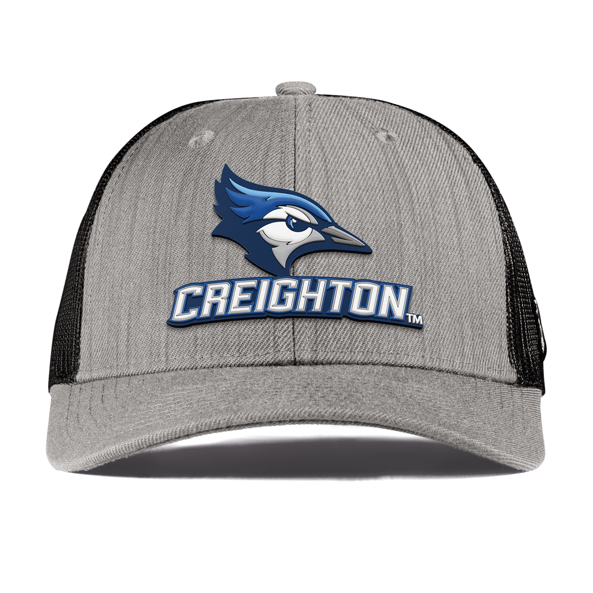 Creighton University "Creighton Team Logo" Curved Trucker Heather Gray