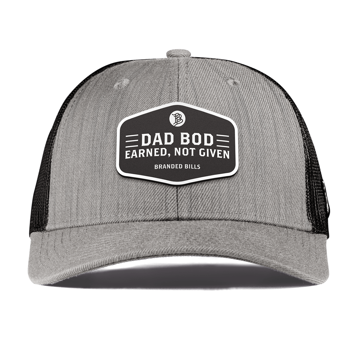 Dad Bod Curved Trucker Heather Gray