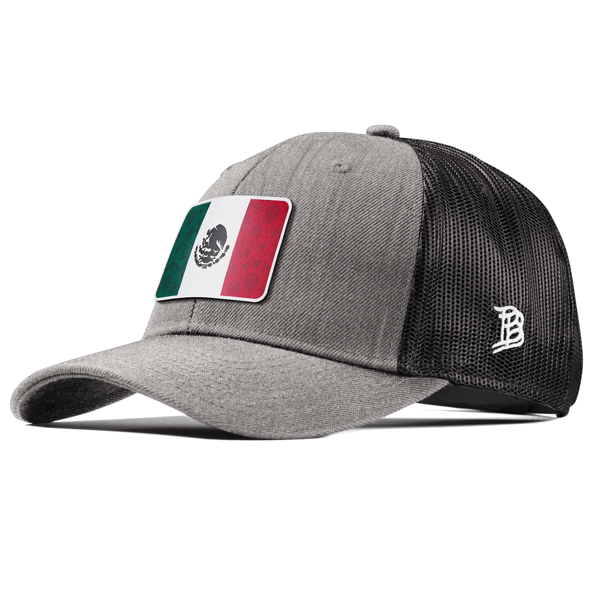 Fiesta Flag Curved Trucker Heather Gray