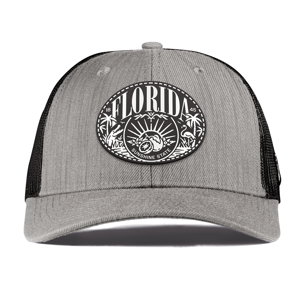 Florida Traveler Curved Trucker Heather Gray