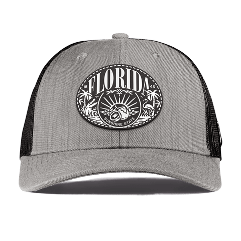 Florida Traveler Curved Trucker Heather Gray