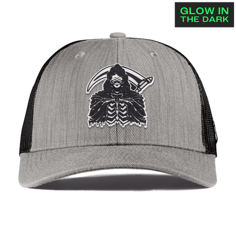 Grim Reaper Glow Curved Trucker Heather