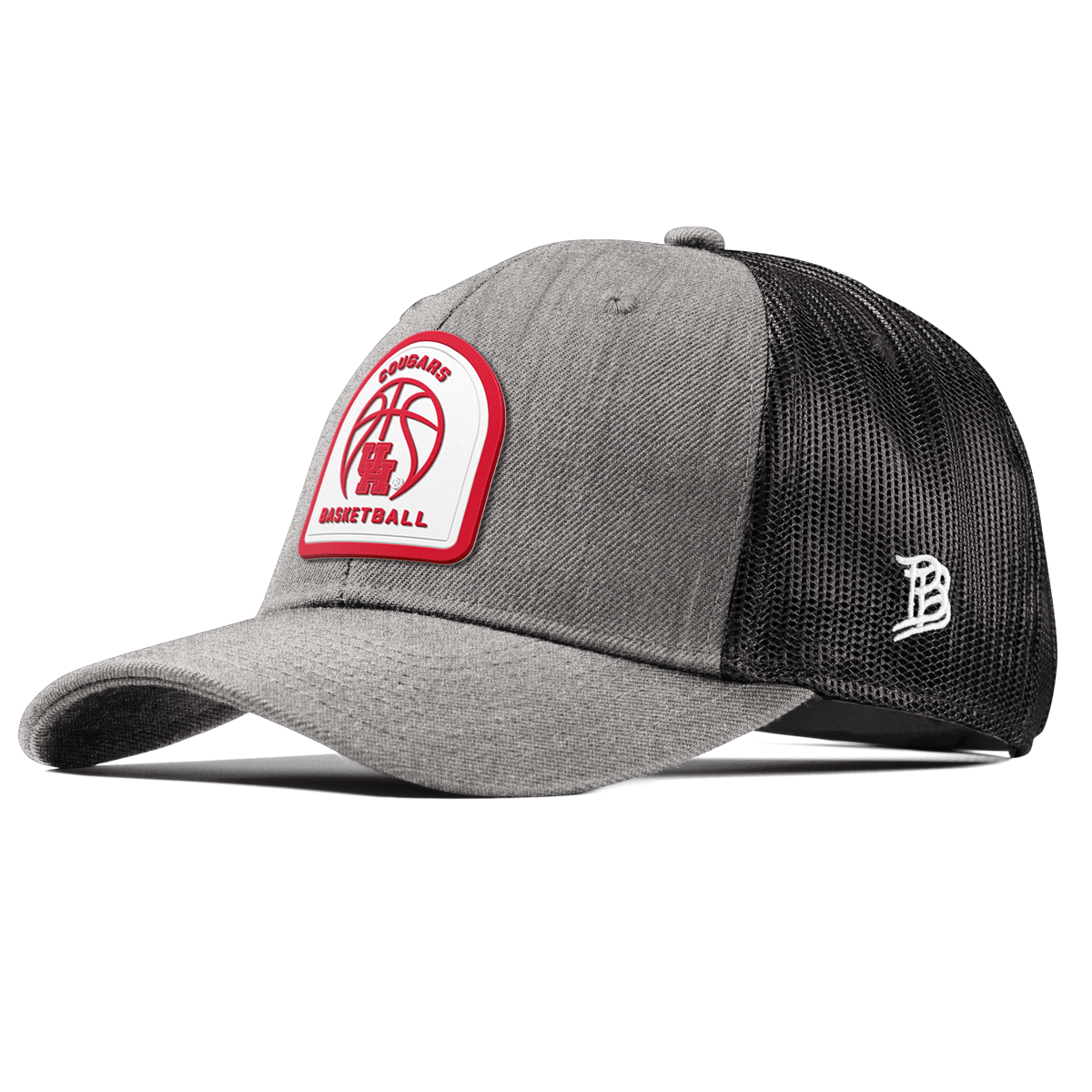 University of Houston "Houston Basketball" Curved Trucker Heather Gray