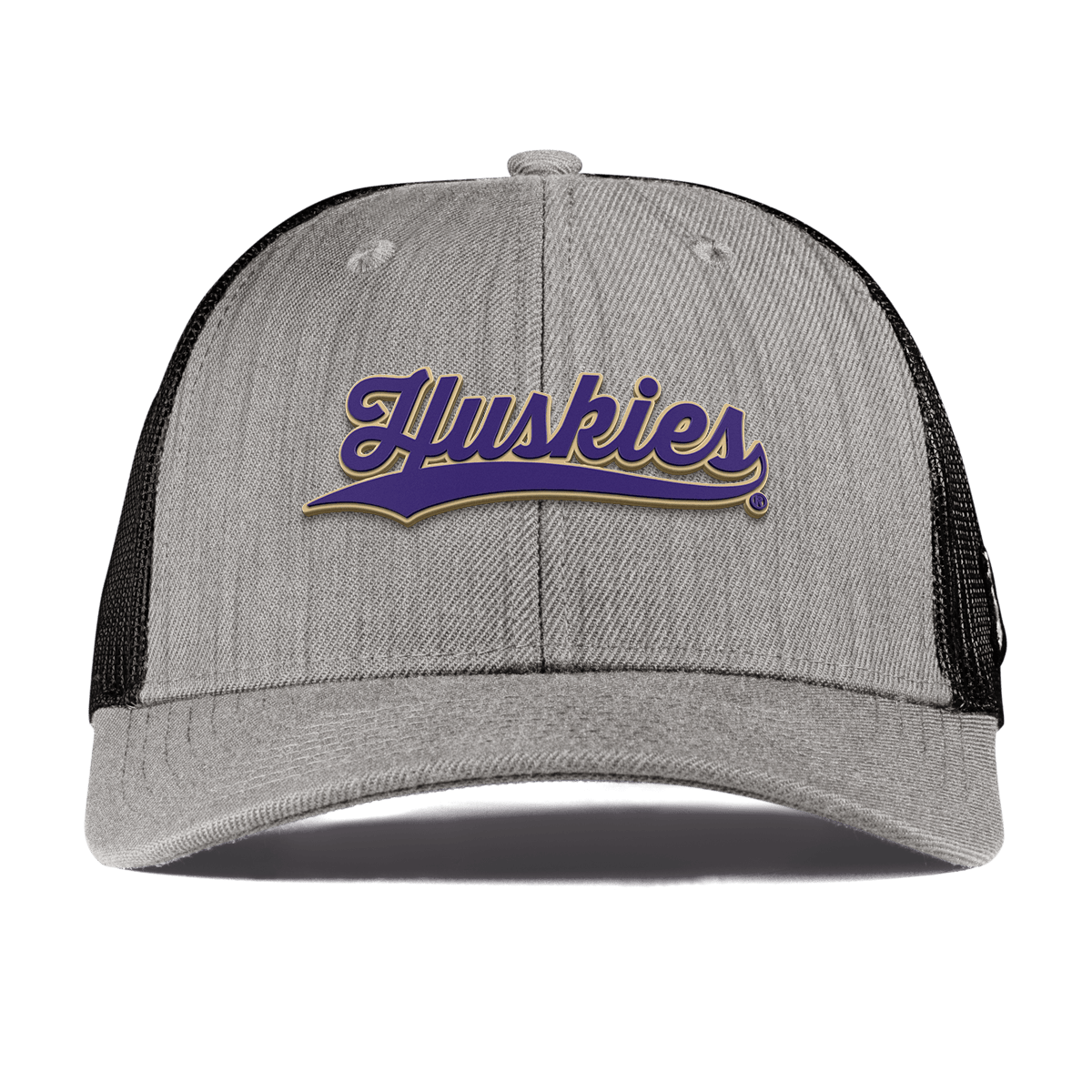 University of Washington "Huskies Script" Curved Trucker Heather Gray
