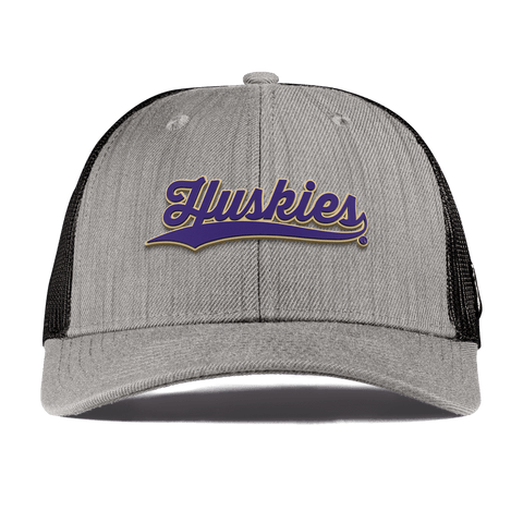 University of Washington "Huskies Script" Curved Trucker Heather Gray