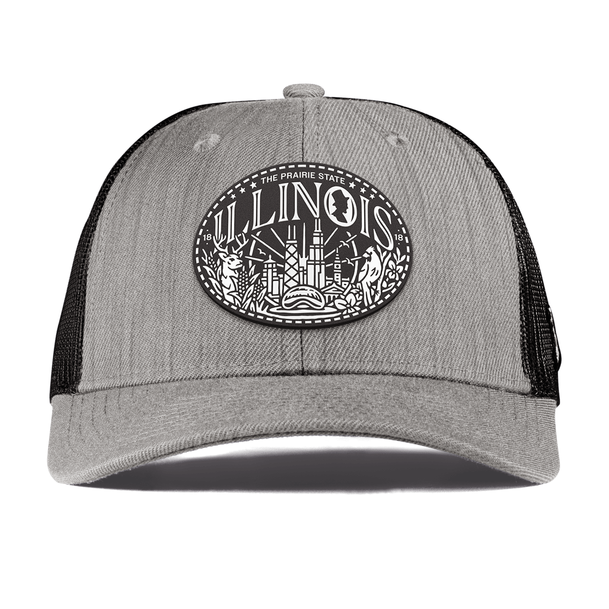 Illinois Traveler Curved Trucker Heather Gray