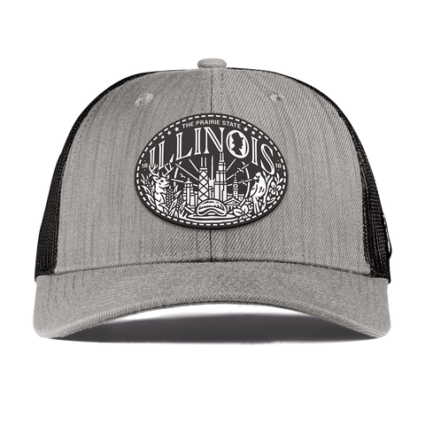 Illinois Traveler Curved Trucker Heather Gray