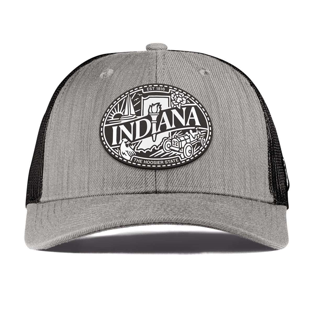 Indiana Traveler Curved Trucker Heather Gray