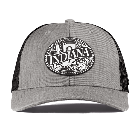 Indiana Traveler Curved Trucker Heather Gray