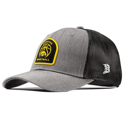 University of Iowa "Iowa Basketball" Curved Trucker Heather Gray