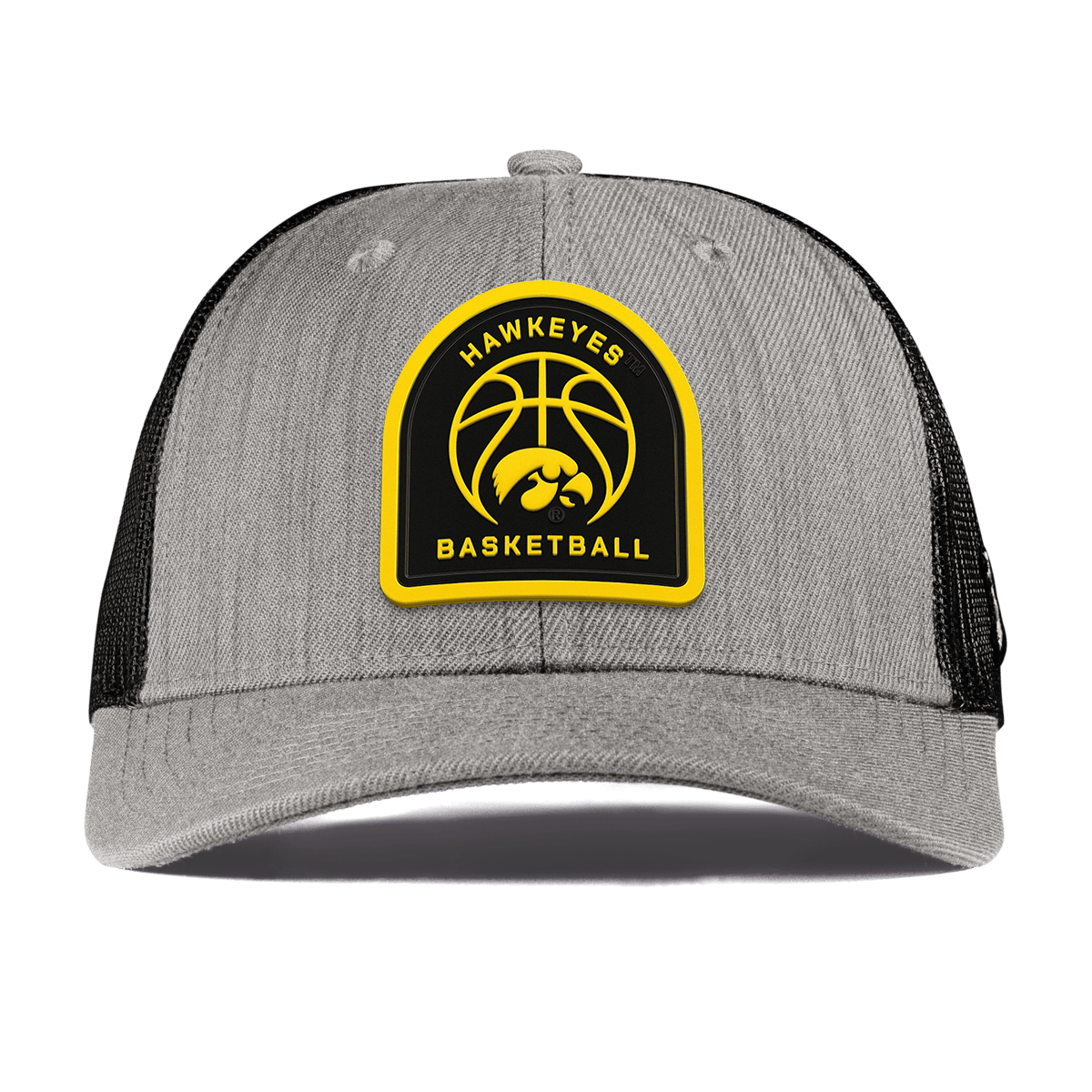 University of Iowa "Iowa Basketball" Curved Trucker Heather Gray