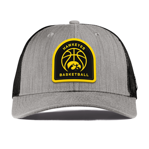 University of Iowa "Iowa Basketball" Curved Trucker Heather Gray