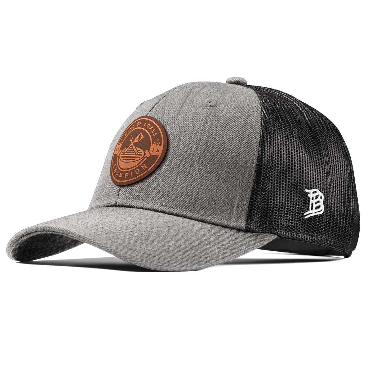 King of Coals Curved Trucker Heather Gray