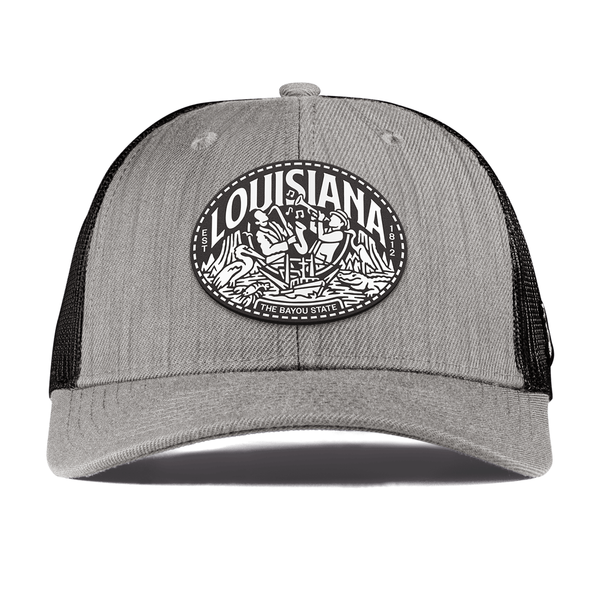 Louisiana Traveler Curved Trucker Heather Gray
