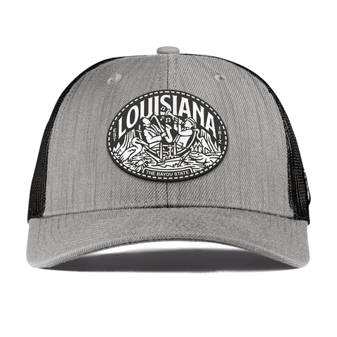Louisiana Traveler Curved Trucker Heather Gray