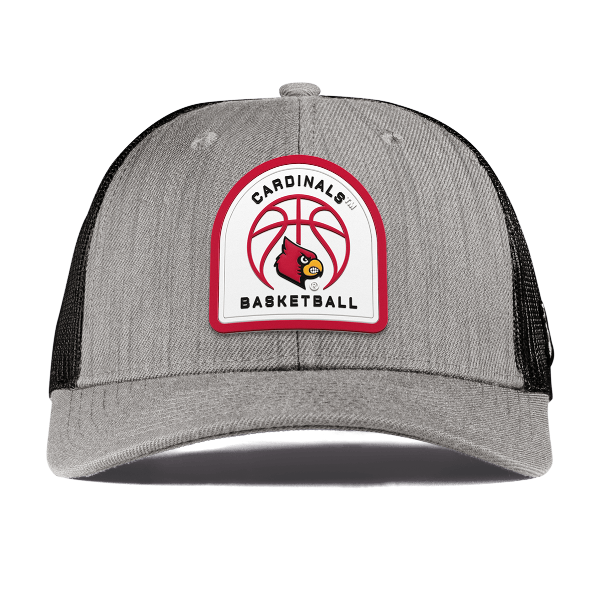 University of Louisville "Louisville Basketball" Curved Trucker Heather Gray