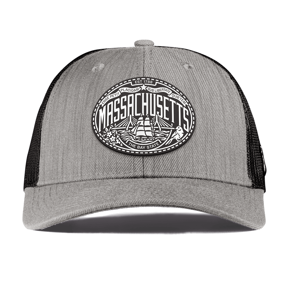 Massachusetts Traveler Curved Trucker Heather Gray