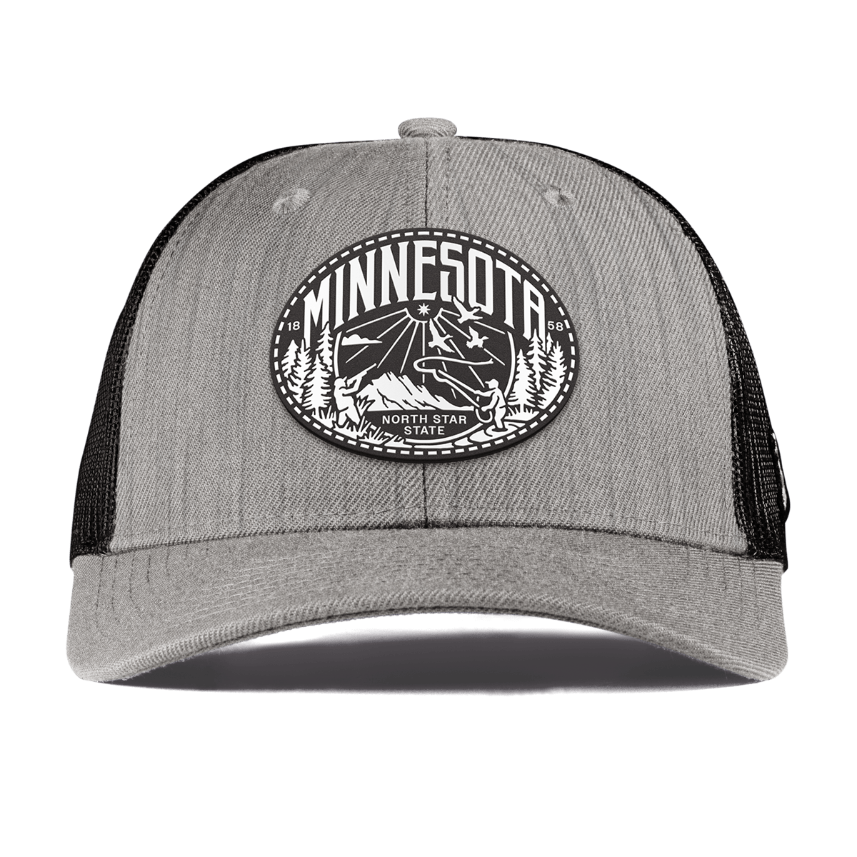 Minnesota Traveler Curved Trucker Heather Gray