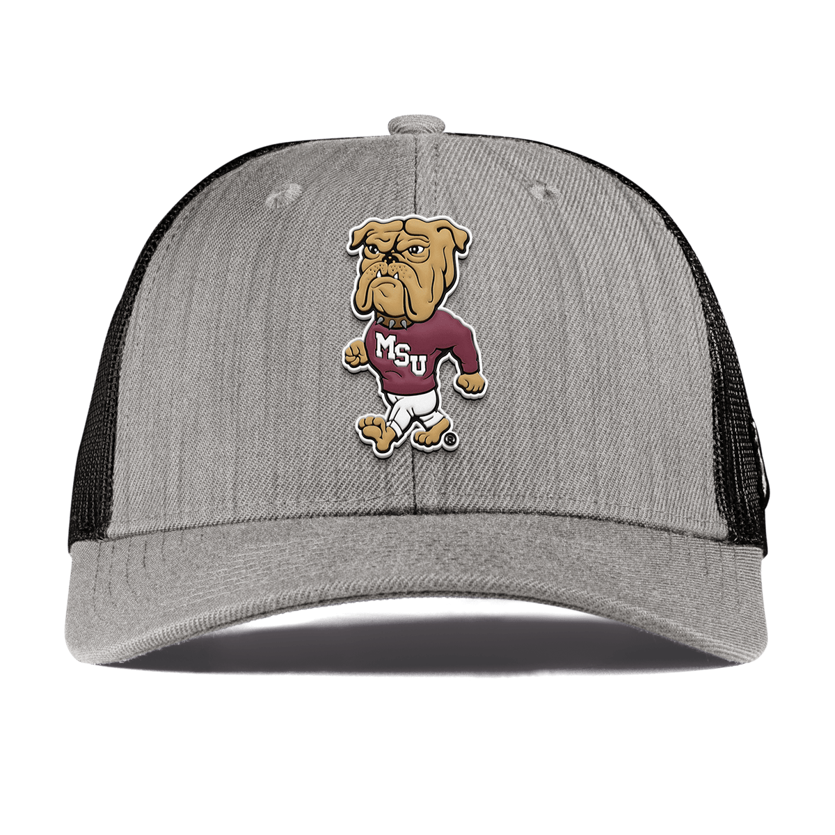 Mississippi State University "Mississippi State Bully" Curved Trucker Heather Gray