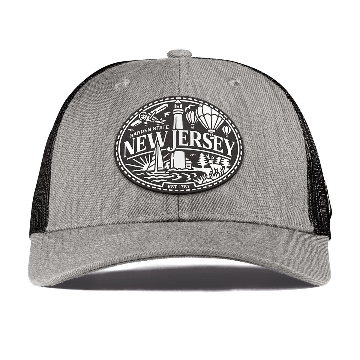 New Jersey Traveler Curved Trucker Heather Gray
