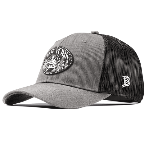New York Traveler Curved Trucker Heather Gray