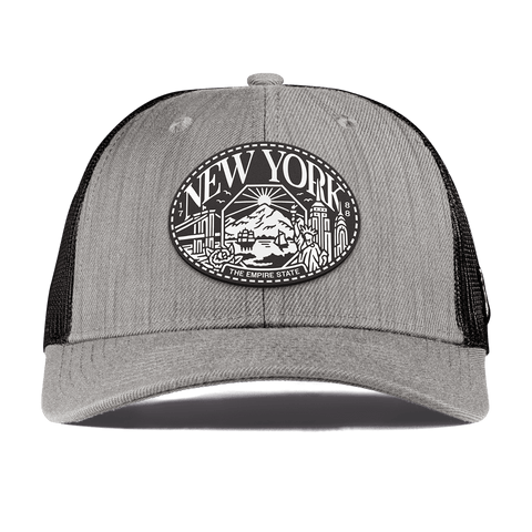 New York Traveler Curved Trucker Heather Gray