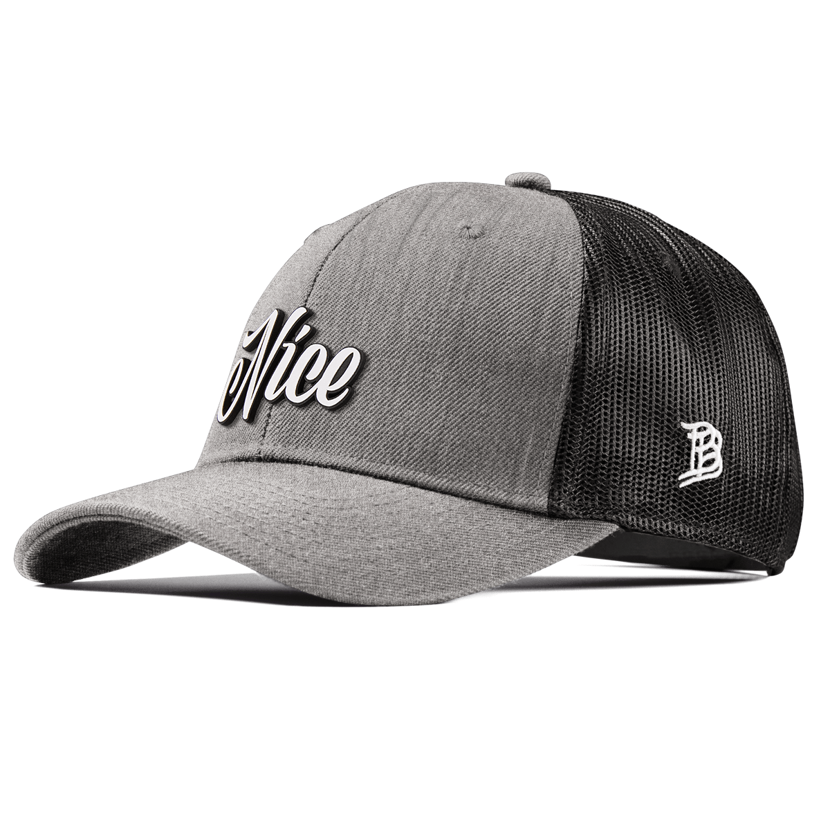 Nice Curved Trucker Heather Gray