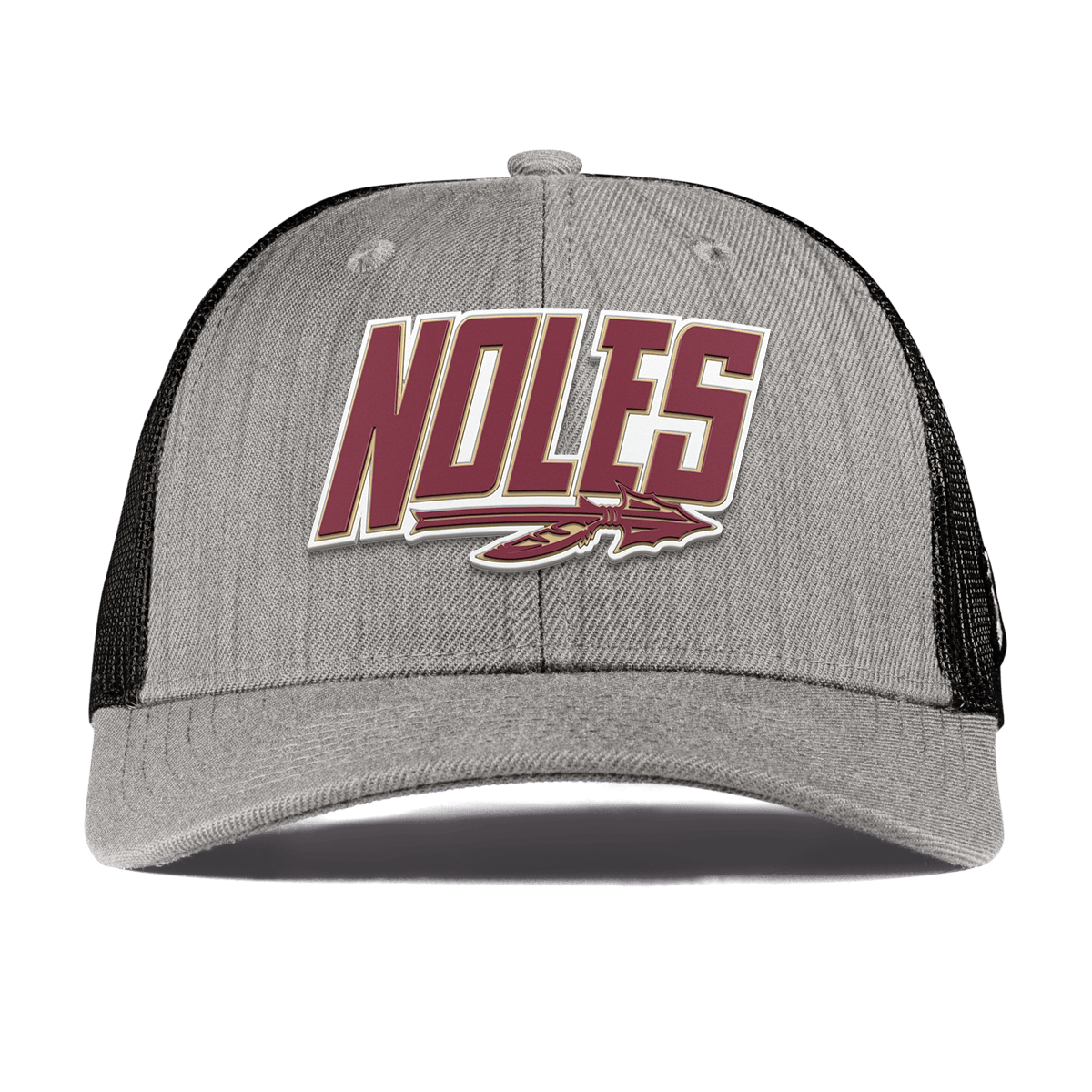 Florida State University "Noles" Curved Trucker Heather Gray