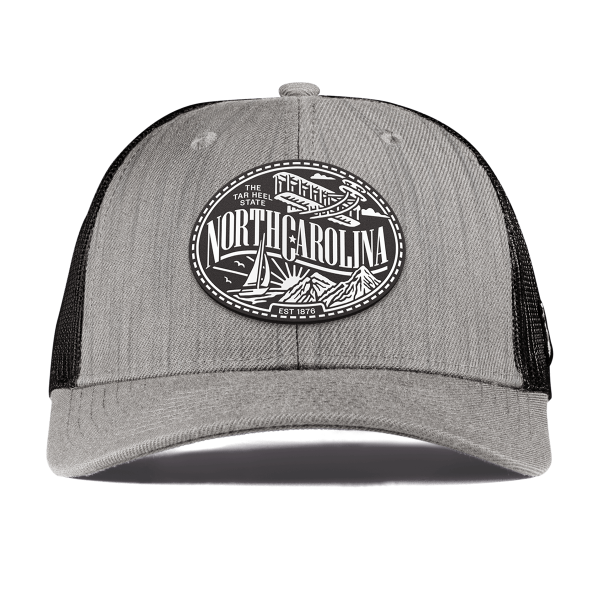 North Carolina Traveler Curved Trucker Heather Gray