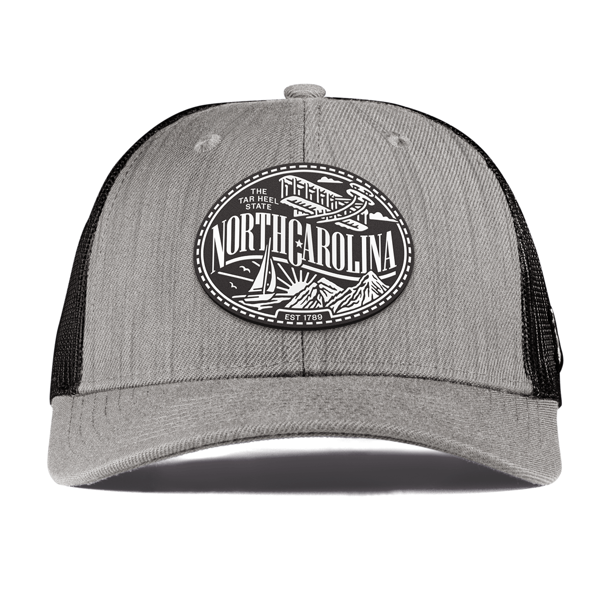 North Carolina Traveler Curved Trucker Heather Gray