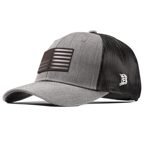 Old Glory Midnight Curved Trucker Heather Gray