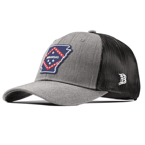 Arkansas Patriot Series Curved Trucker Heather Gray 