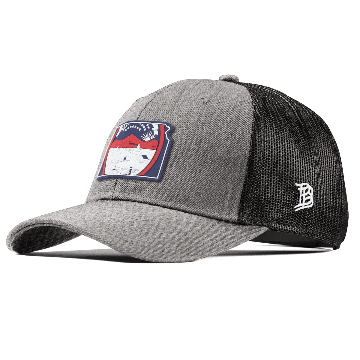 Kansas Patriot Series Curved Trucker Heather Gray