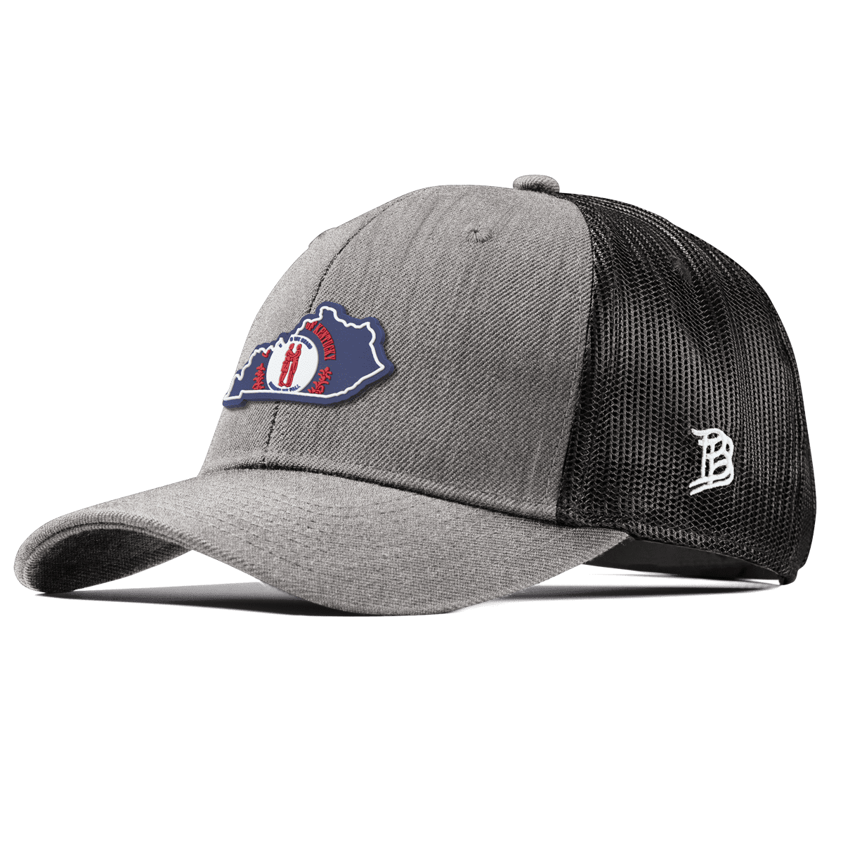 Kentucky Patriot Series Curved Trucker Heather Gray