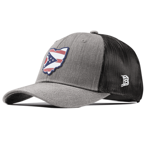 Ohio Patriot Series Curved Trucker Heather Gray